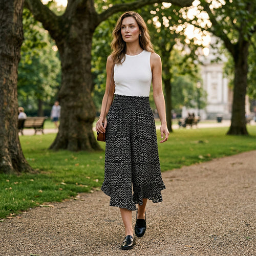 Ana - Women’s Flowy High Waist Wide-Leg Pants