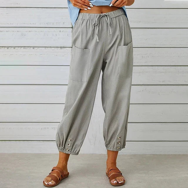 Clara | Women’s Relaxed Fit High Waist Pants