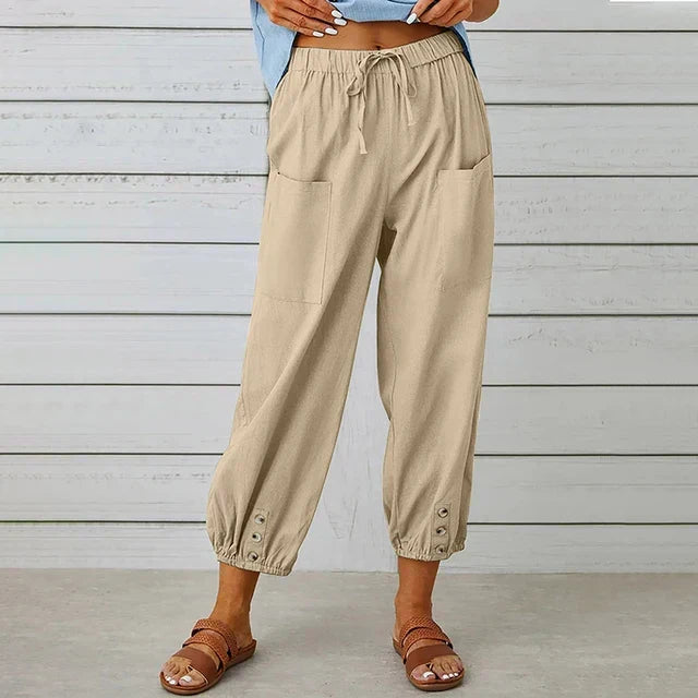 Clara | Women’s Relaxed Fit High Waist Pants