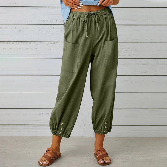 Clara | Women’s Relaxed Fit High Waist Pants