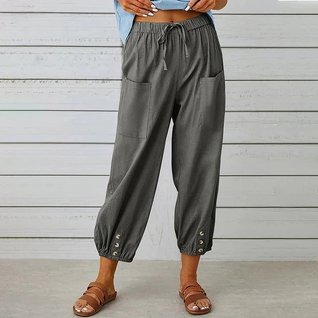 Clara | Women’s Relaxed Fit High Waist Pants